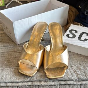 Never Worn Gold Women's Heels